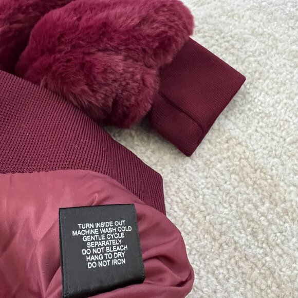 Say What Faux Fur Bomber Jacket S - Picture 10 of 10